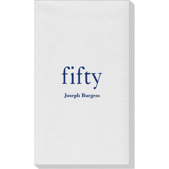 Big Number Fifty Linen Like Guest Towels